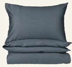 Påslakanset i satin dimblå - 150x210 cm