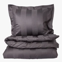 Påslakanset i satin grå - 150x210 cm