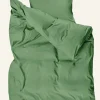 Påslakanset i satin grön - 230x220 cm