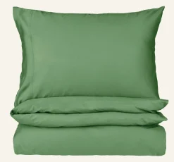 Påslakanset i satin grön - 230x220 cm