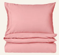 Påslakanset i satin ökenrosa - 150x210 cm
