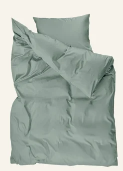 Påslakanset i satin lindblomsgrön - 150x210 cm