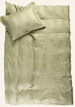 Påslakanset i satin ljusgrön - 150x210 cm