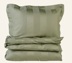 Påslakanset i satin ljusgrön - 150x210 cm