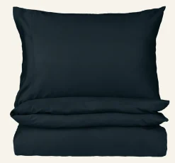 Påslakanset i satin mörkblå - 150x210 cm