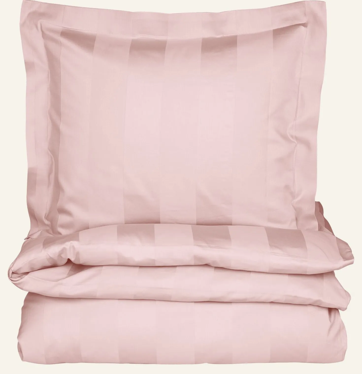 Påslakanset i satin puderrosa - 150x210 cm