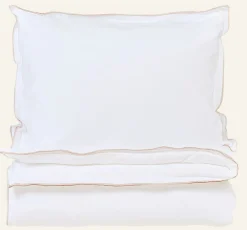 Påslakanset i satin sand - 150x210 cm