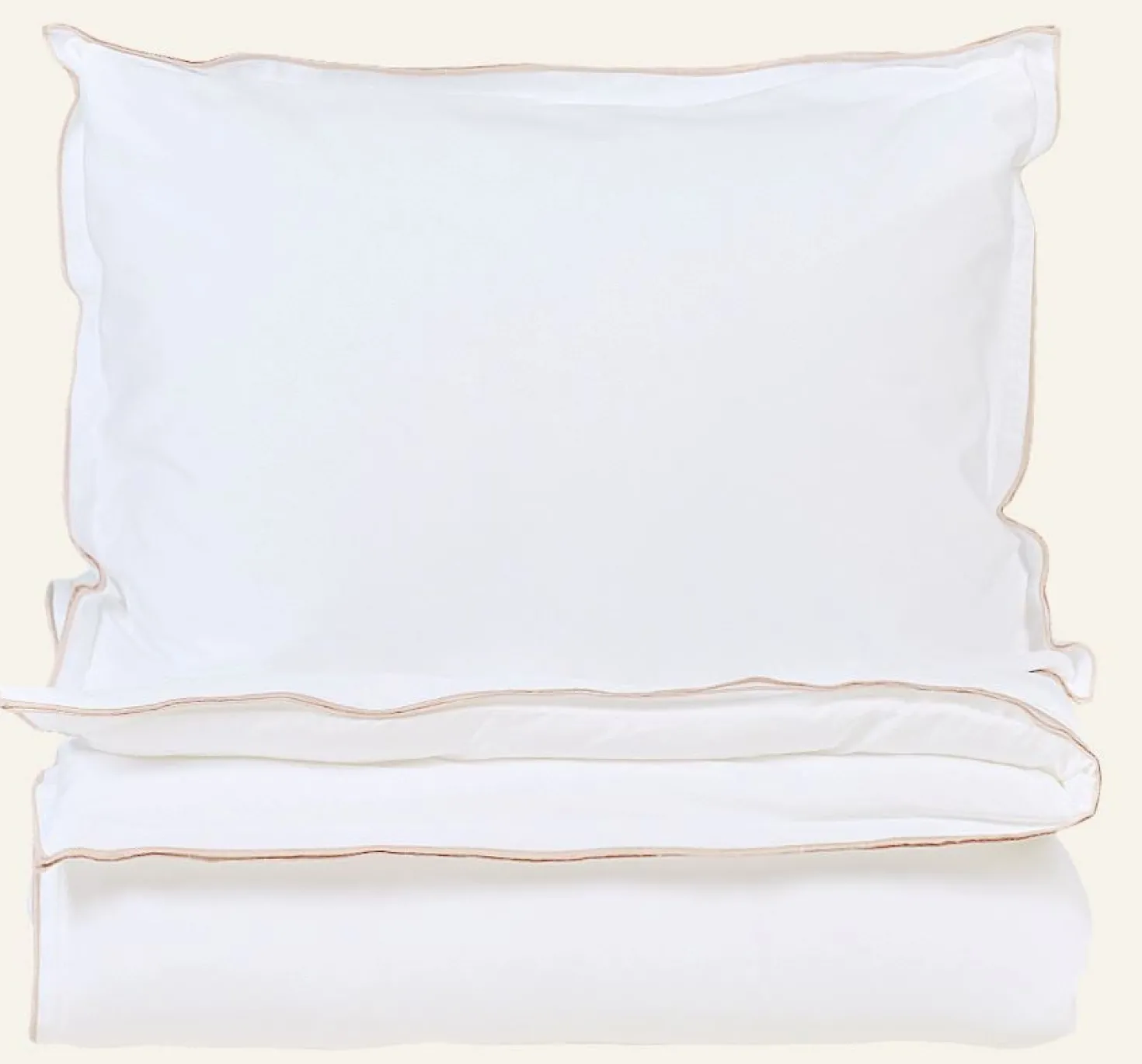 Påslakanset i satin sand - 150x210 cm