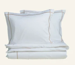 Påslakanset i satin sand - 150x210 cm