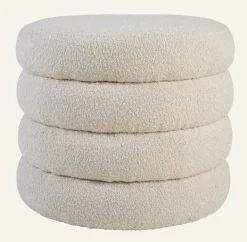 Puff ljusbeige - 50x50x43 cm