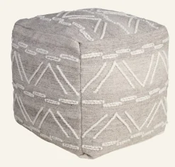 Puff ljusbeige - 40x40x40 cm