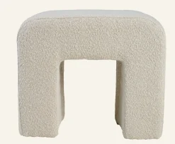 Puff ljusbeige - 40x50x43 cm
