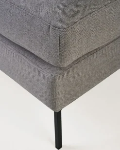Puff ljusgrå - 90x90x50 cm