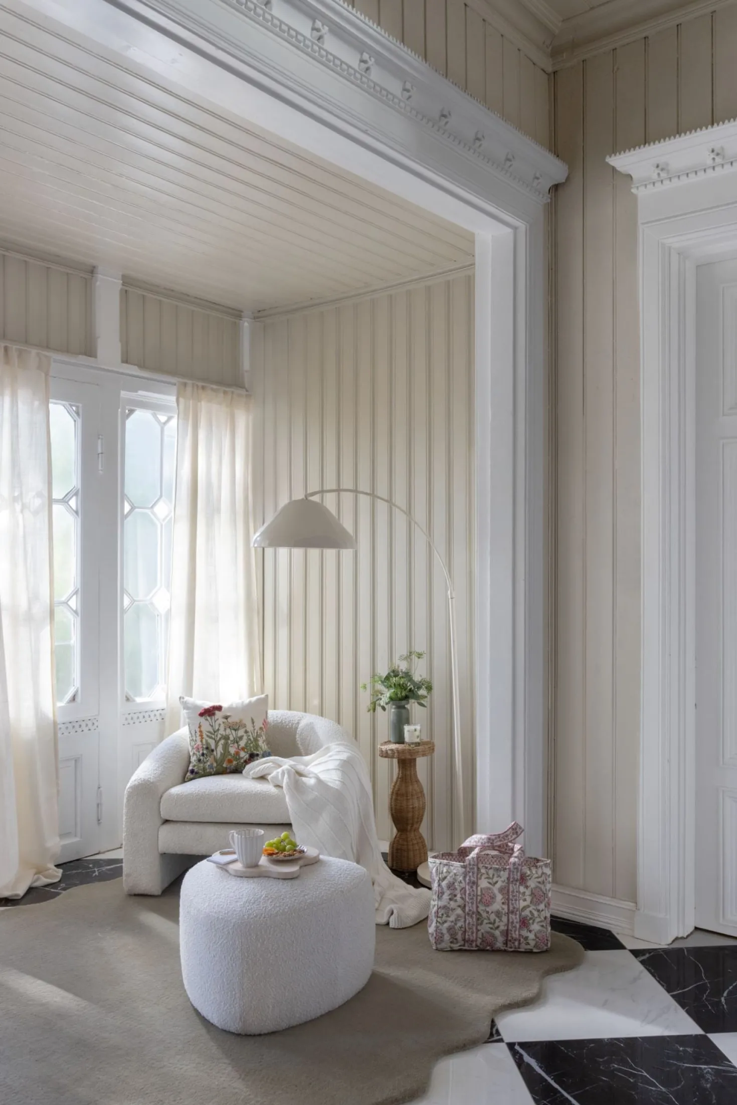 Puff offwhite - 65x65x38 cm
