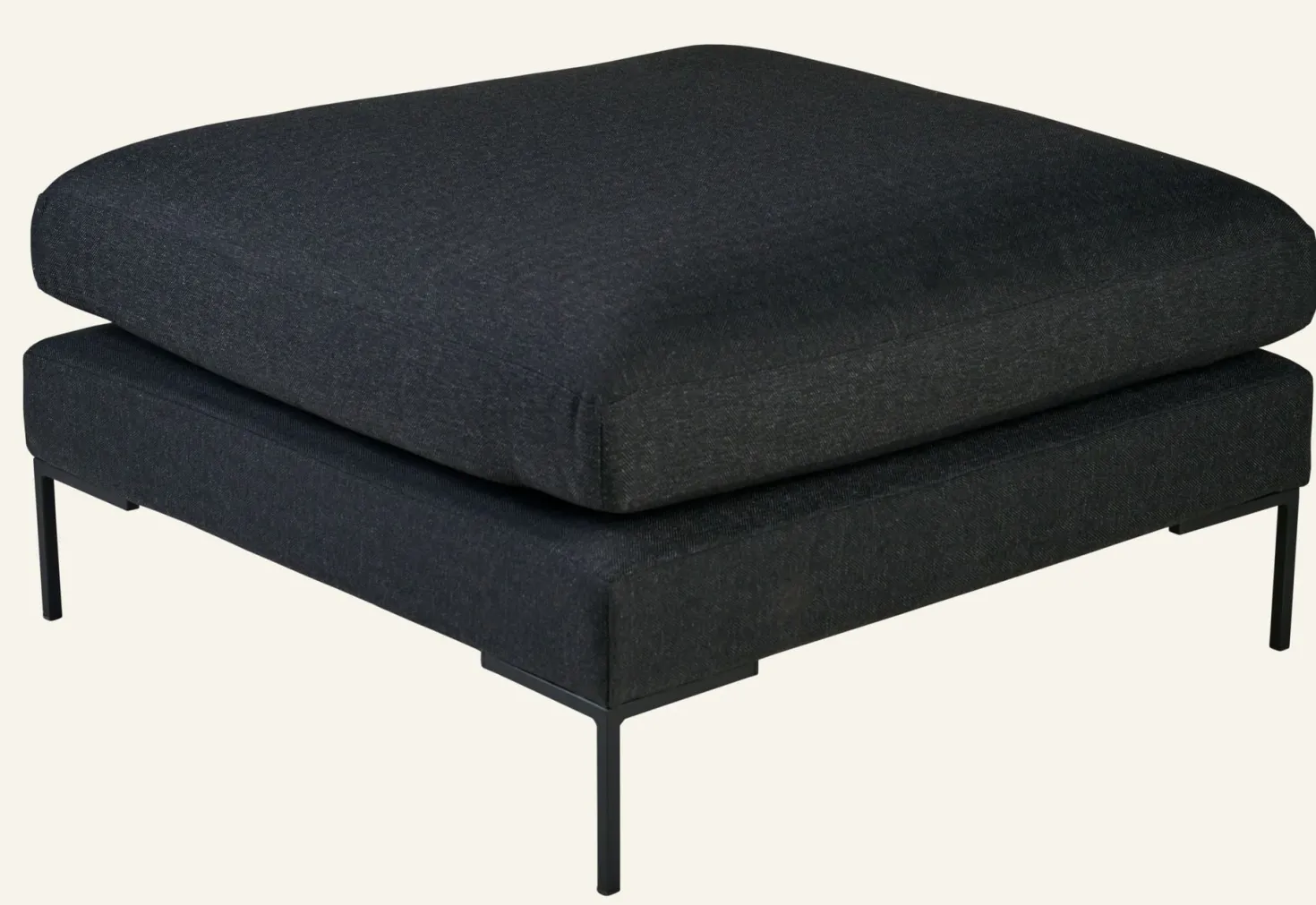 Puff svart - 90x90x50 cm