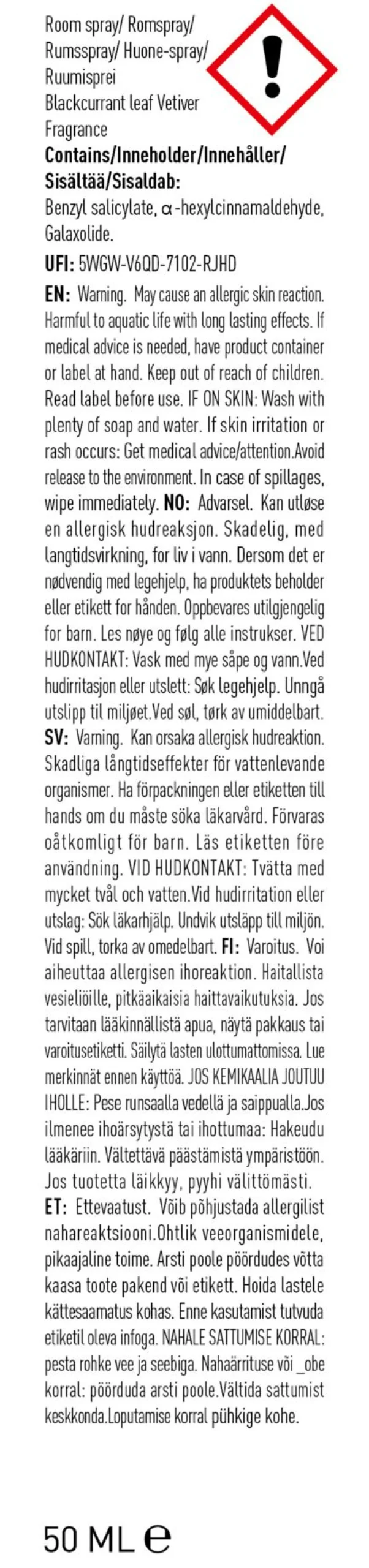 Rumsspray ljusblå - 50 ml