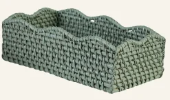 Servettkorg grön - 24,5x15x7,5 cm