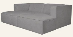 3-sits modulsoffa med schäslong grå - 228x154x73 cm