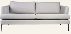 3-sits soffa beige - 189x94x80 cm