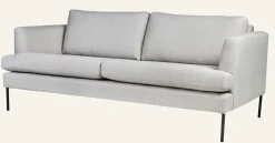 3-sits soffa beige - 189x94x80 cm