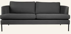 3-sits soffa grå - 189x94x80 cm