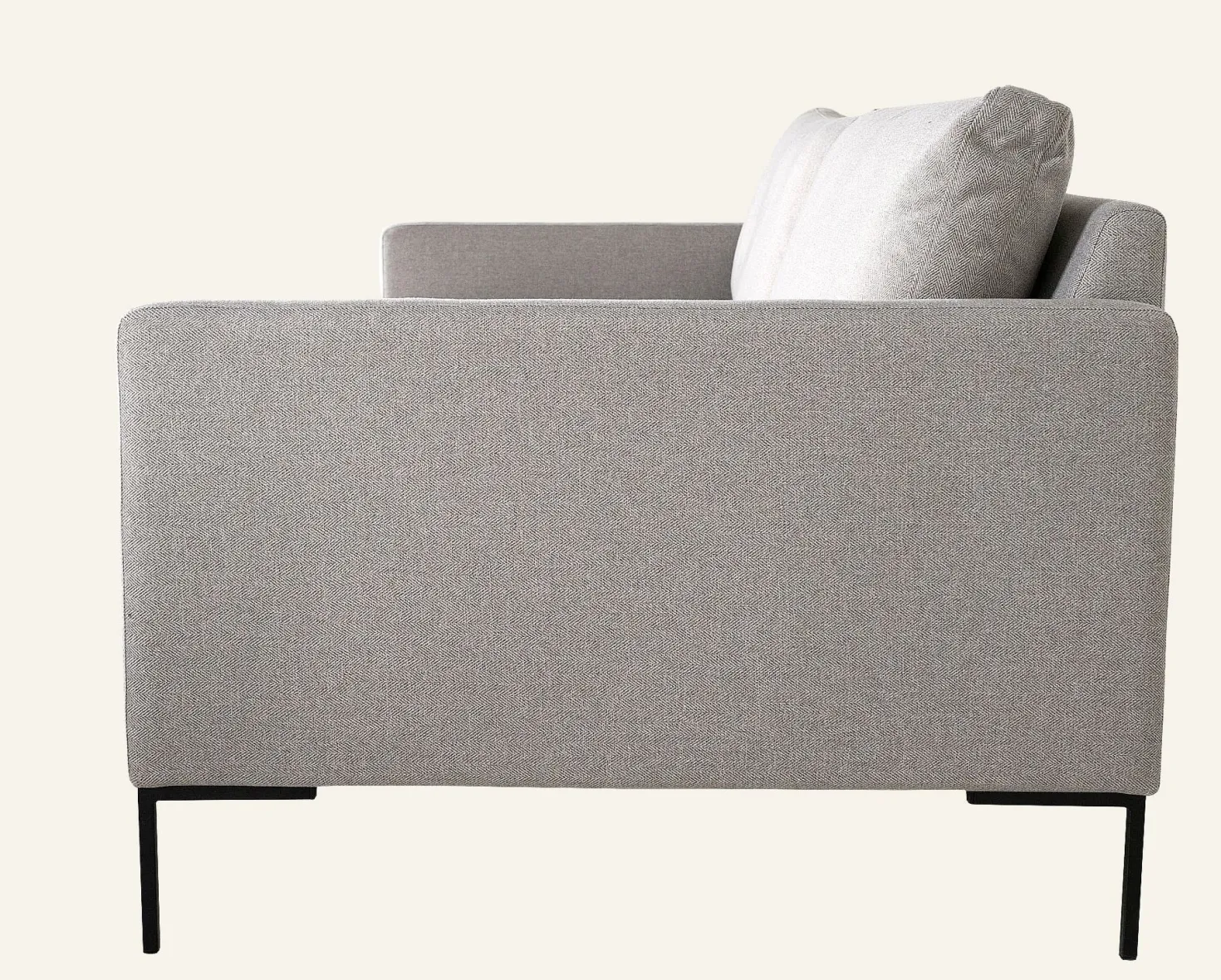 3-sits soffa ljusgrå - 227x100x83 cm
