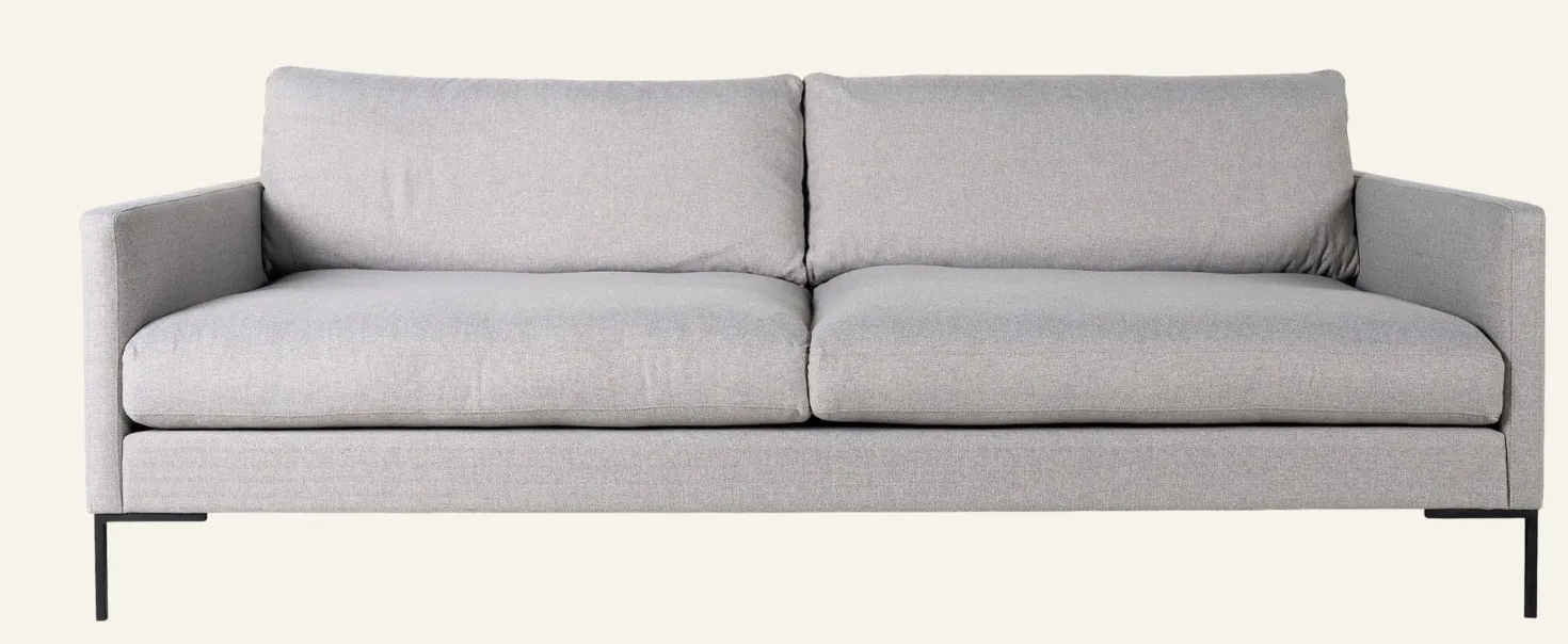 3-sits soffa ljusgrå - 227x100x83 cm