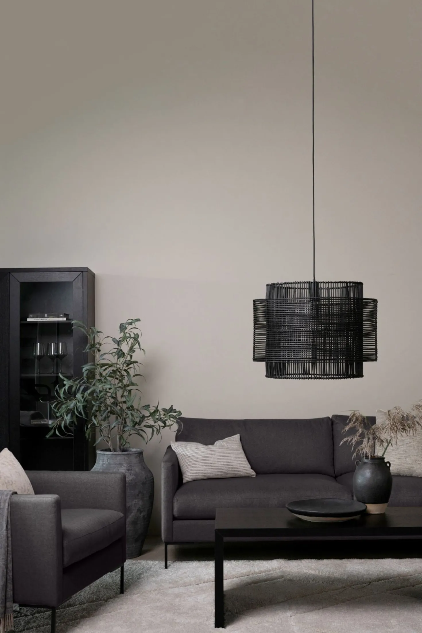 3-sits soffa svart - 227x100x83 cm