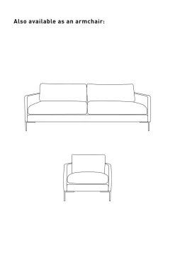 3-sits soffa svart - 227x100x83 cm