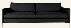 3-sits soffa svart - 227x100x83 cm