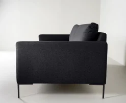 3-sits soffa svart - 227x100x83 cm
