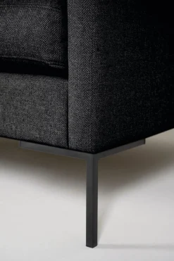 3-sits soffa svart - 227x100x83 cm