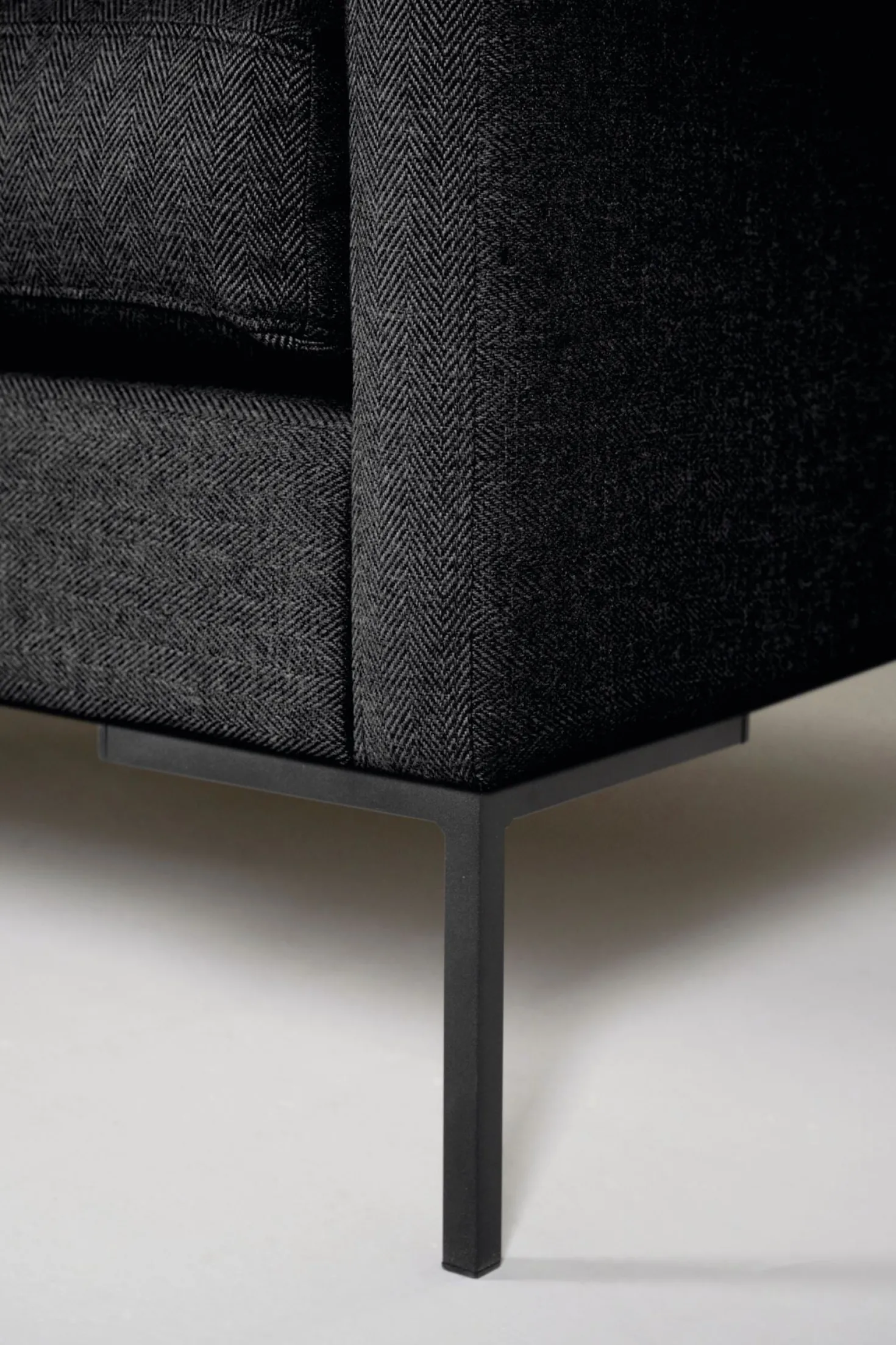 3-sits soffa svart - 227x100x83 cm