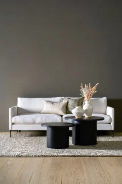 3-sits soffa vit - 227x100x83 cm