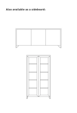 Skåp svart - 100x40x183 cm