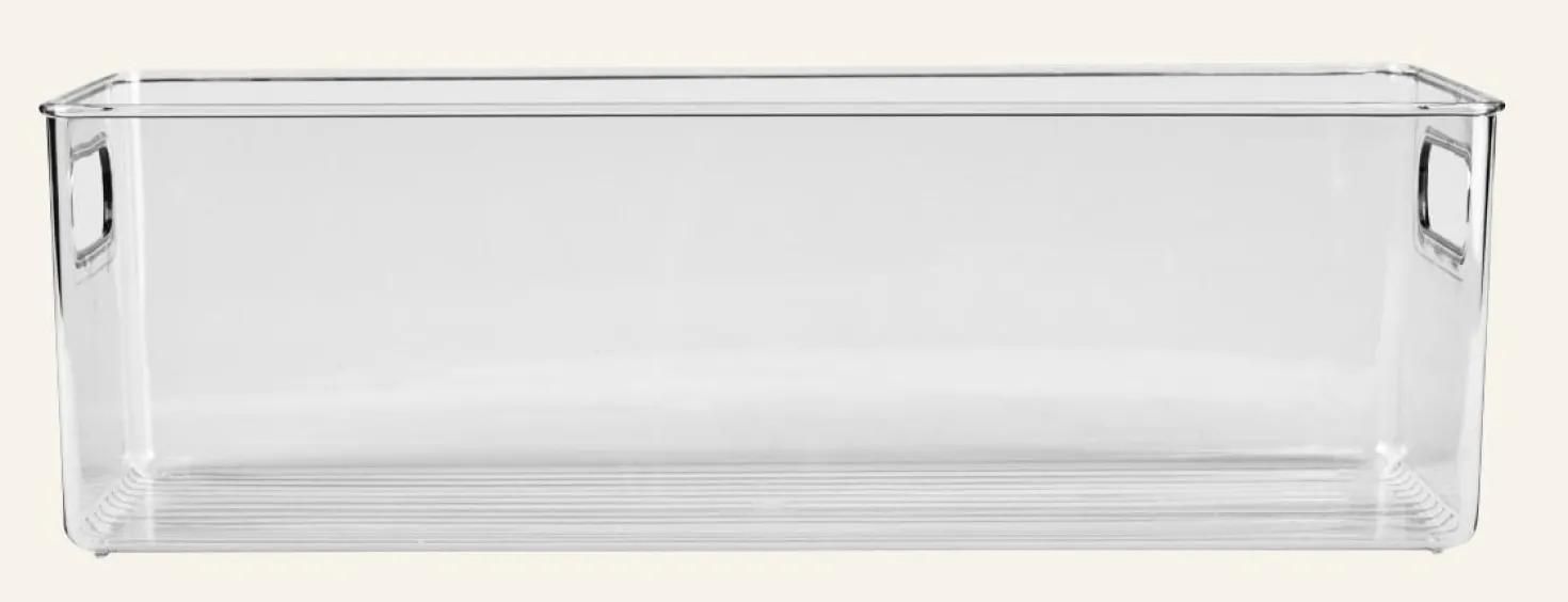 Smal förvaringslåda transparent - 9,6x39x12,2 cm