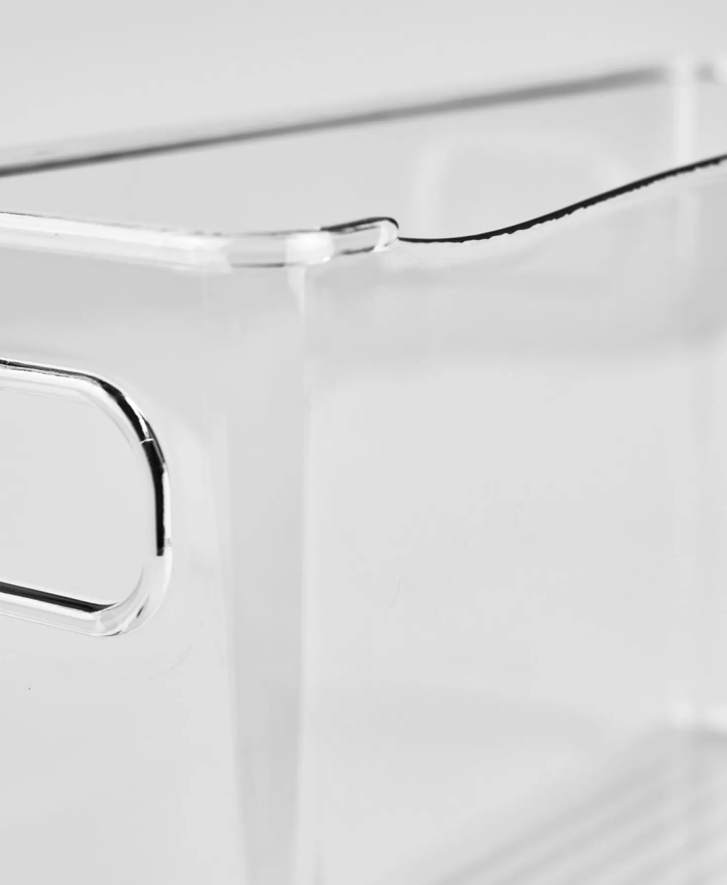 Smal förvaringslåda transparent - 9,6x39x12,2 cm