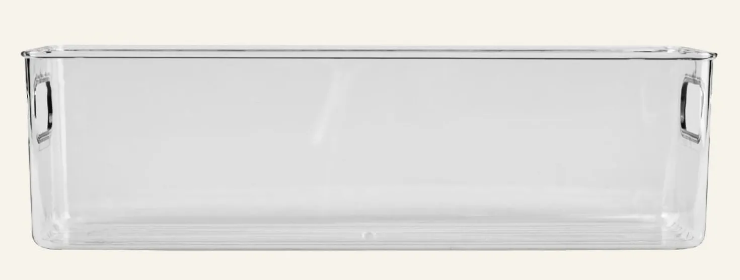 Smal förvaringslåda transparent - 9,6x39x12,2 cm
