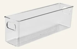 Smal förvaringslåda transparent - 9,6x39x12,2 cm