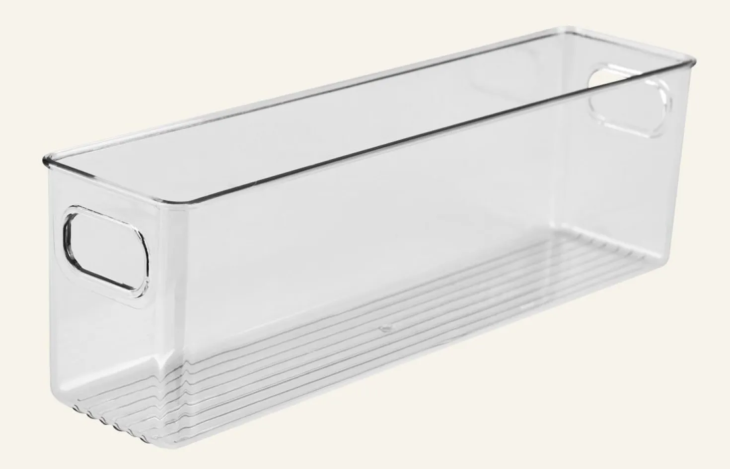 Smal förvaringslåda transparent - 9,6x39x12,2 cm