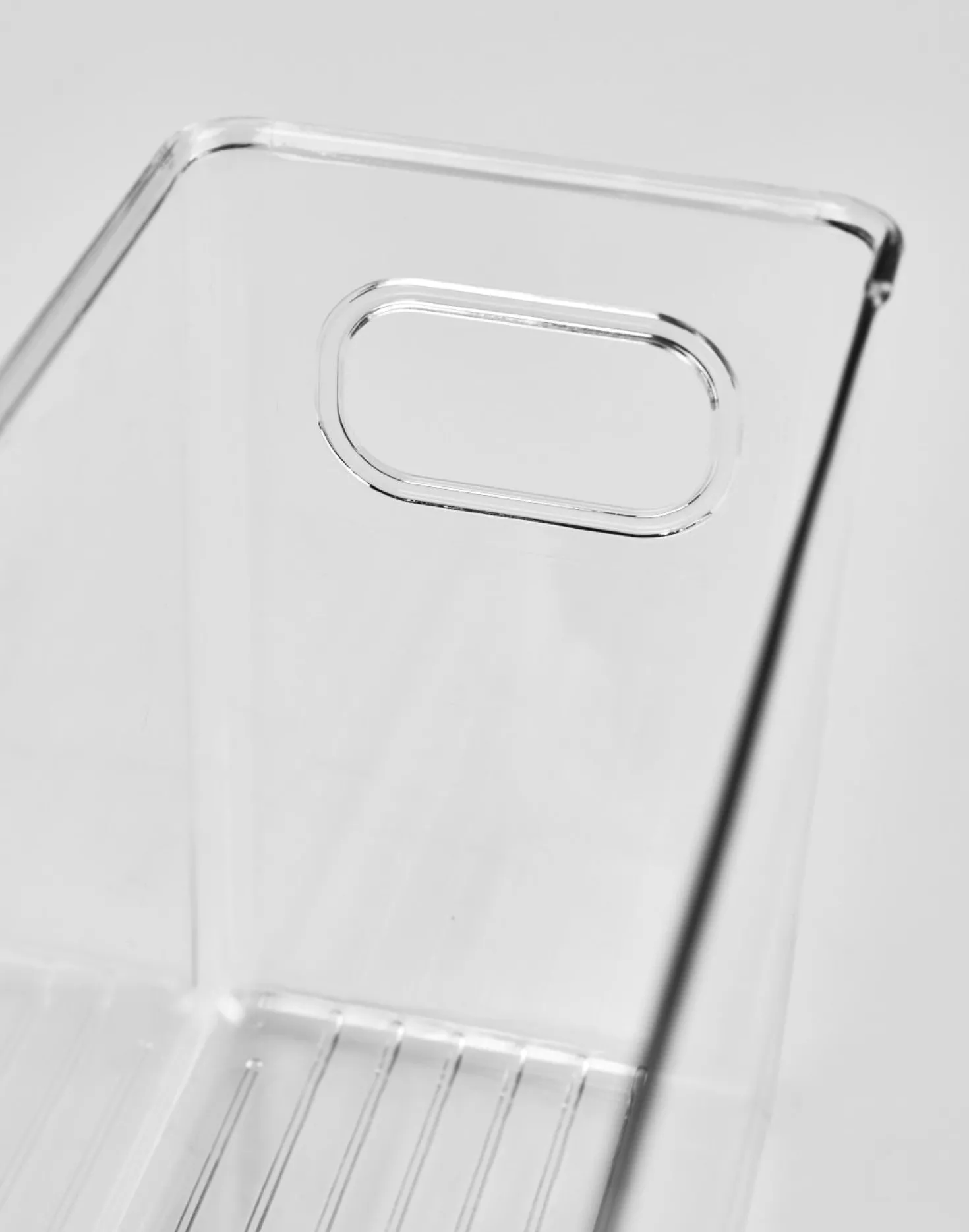 Smal förvaringslåda transparent - 9,6x39x12,2 cm