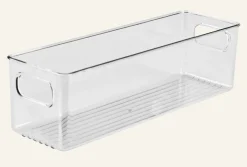 Smal förvaringslåda transparent - 9,6x39x12,2 cm
