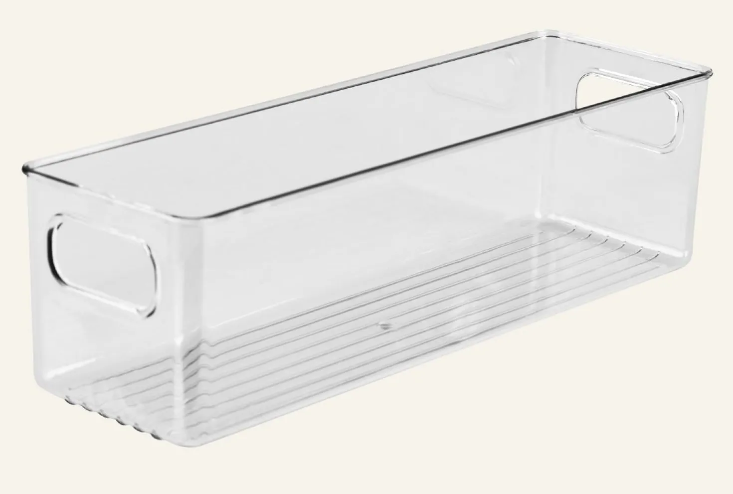 Smal förvaringslåda transparent - 9,6x39x12,2 cm