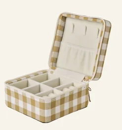 Smyckeskrin med dragkedja curry - 11x11 cm