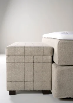 Sängbänk multi/beige - 145x46x47 cm
