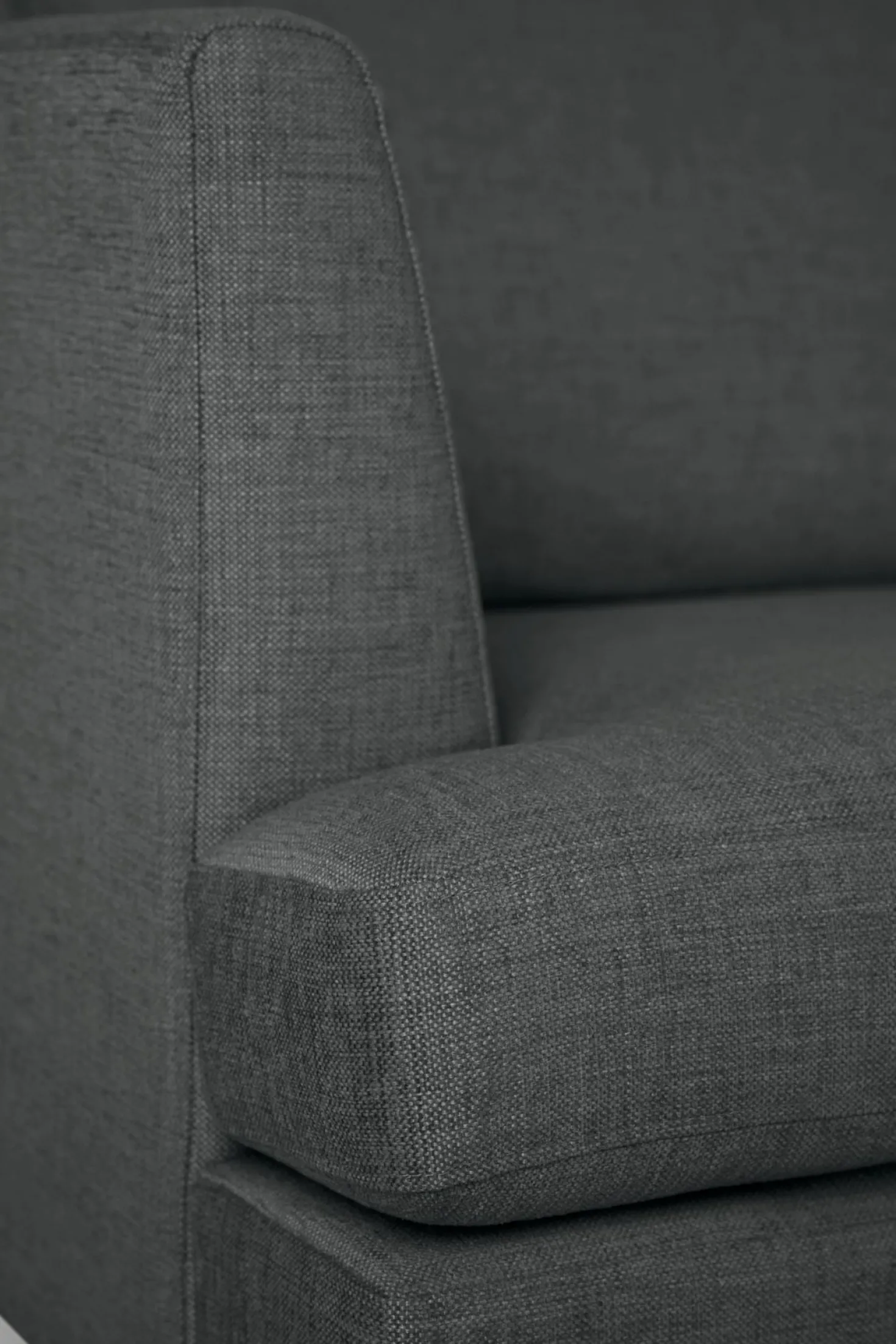 Soffa divan höger grå - 269x220x80 cm
