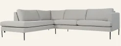 Soffa divan vänster beige - 269x220x80 cm
