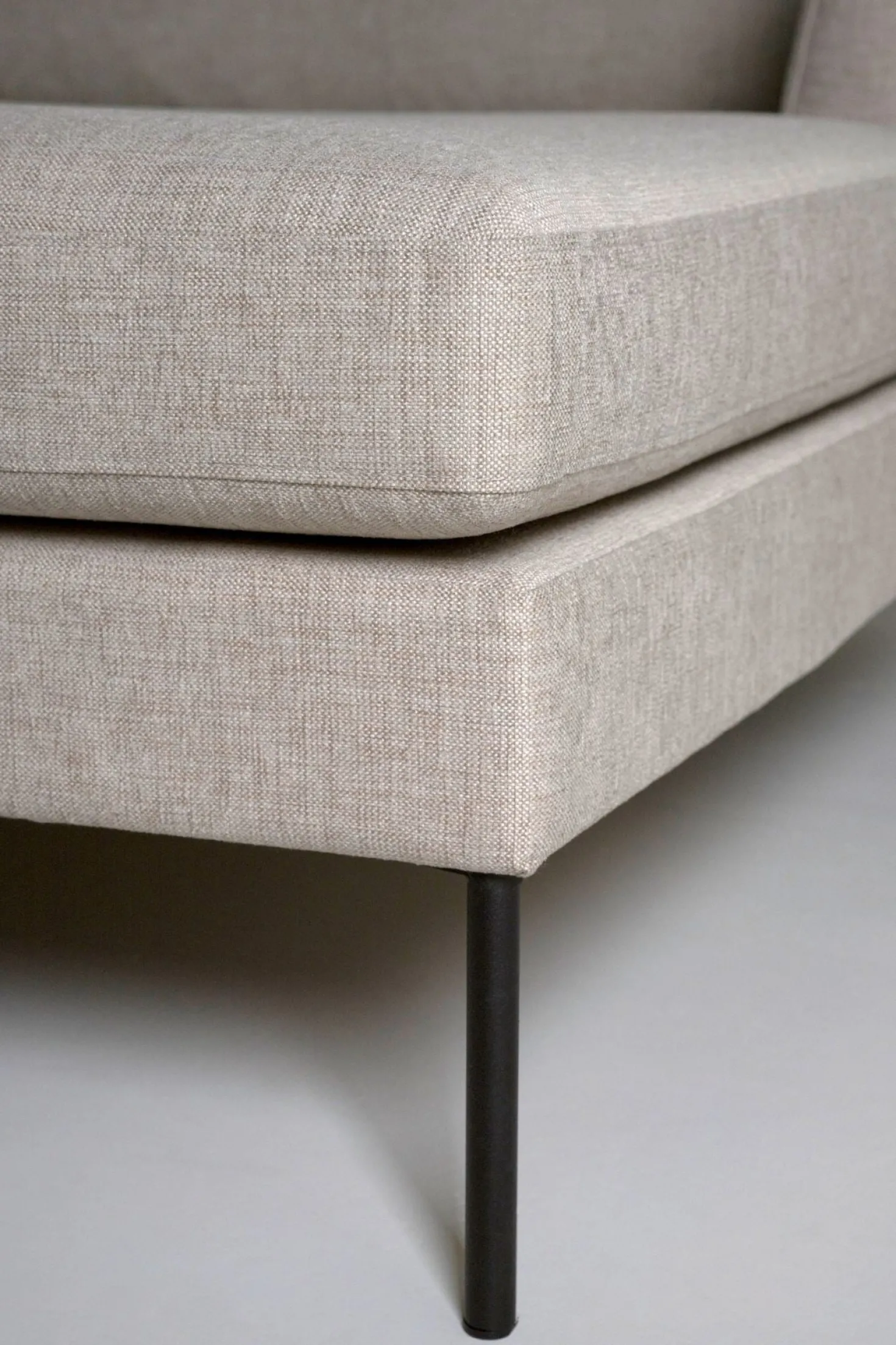 Soffa schäslong höger beige - 300x156x80 cm