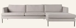 Soffa schäslong höger beige - 300x156x80 cm