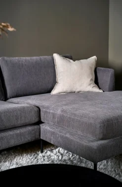 Soffa schäslong höger grå - 300x156x80 cm